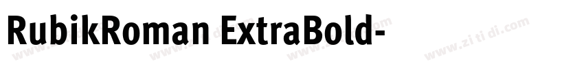RubikRoman ExtraBold字体转换